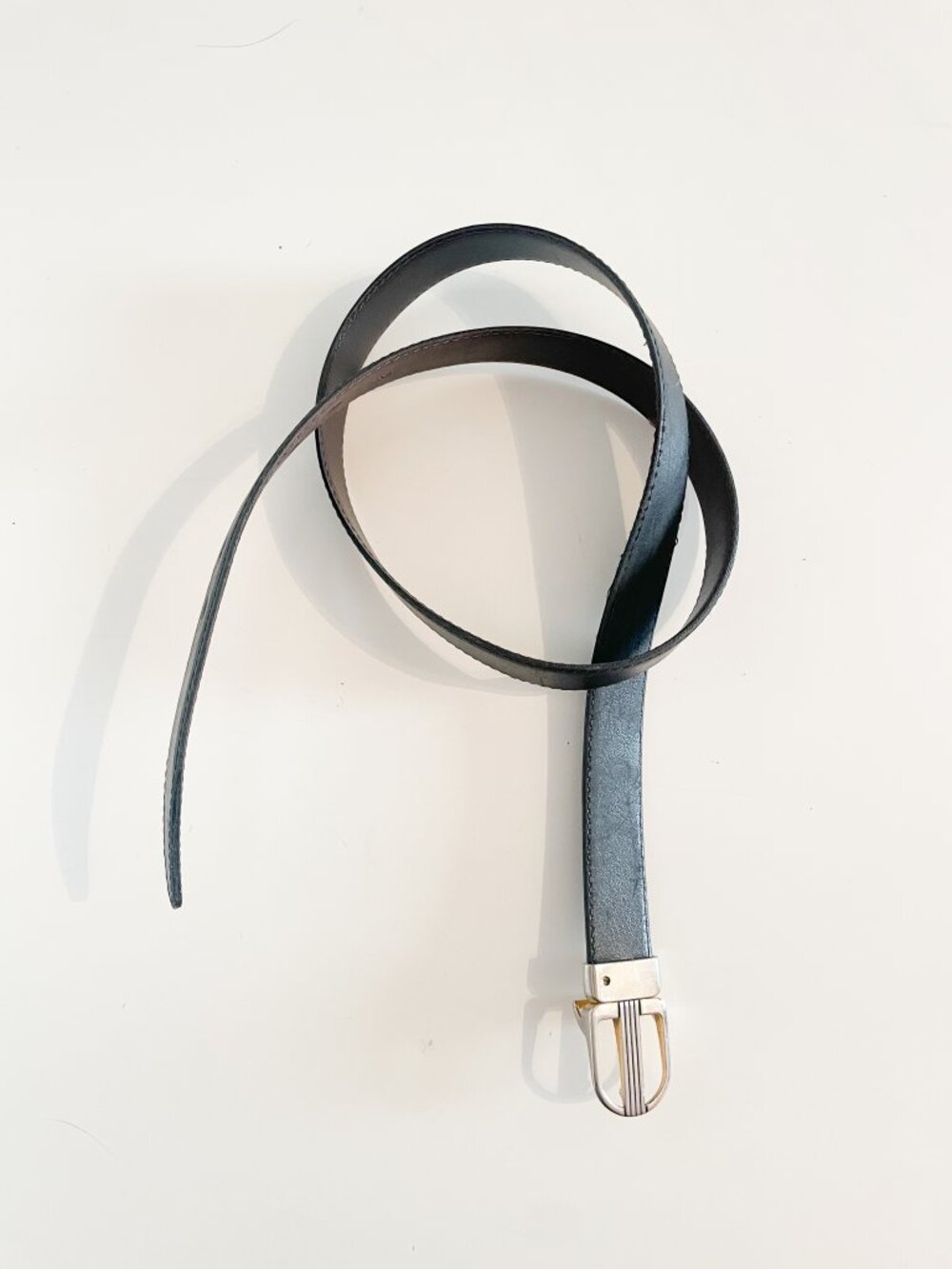 VINTAGE 80s Leather Belt - size XS - Small